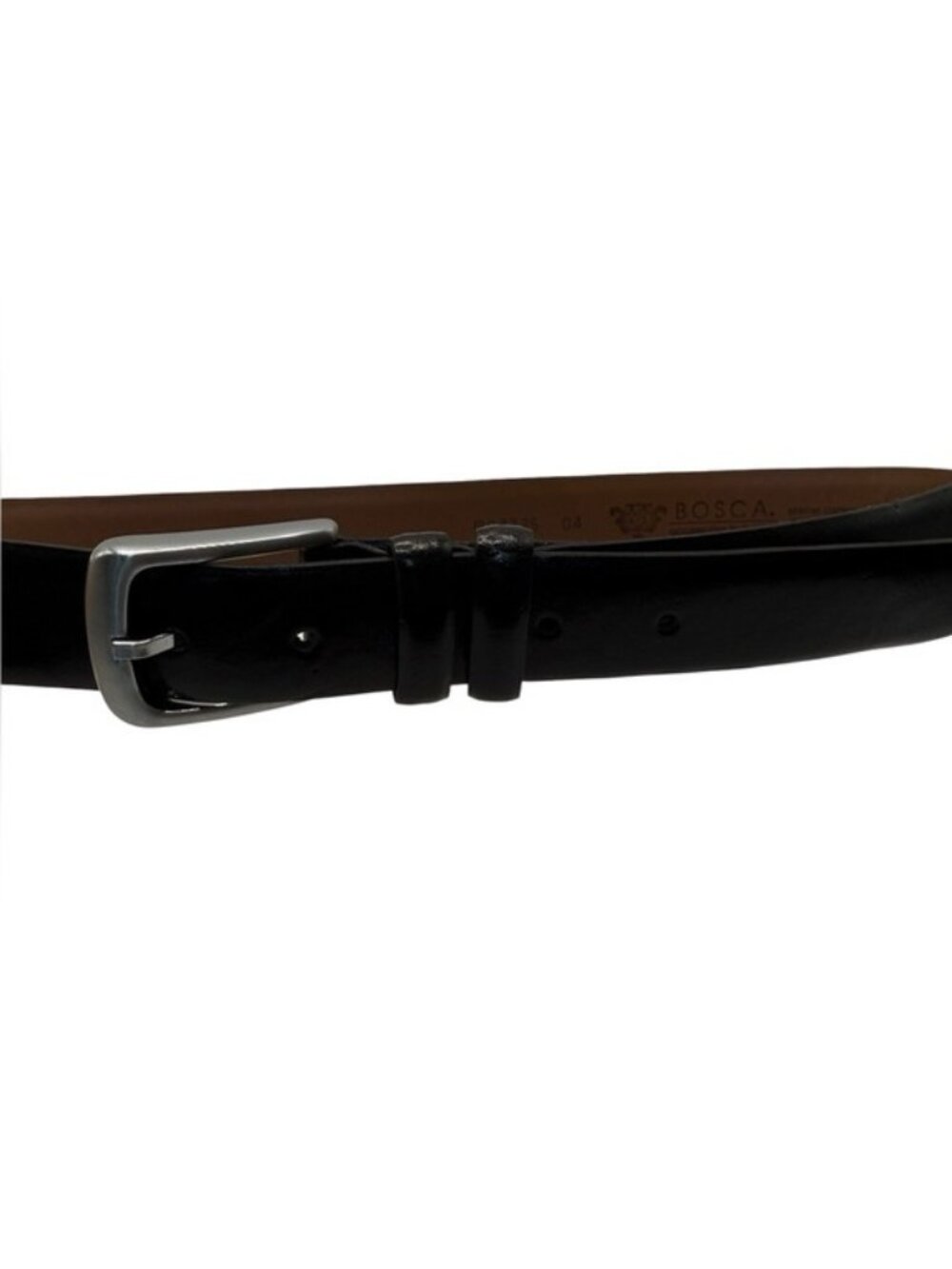 Bosca Men’s Black Leather Belt Size 32 Canada Genuine Leather Classic Dress